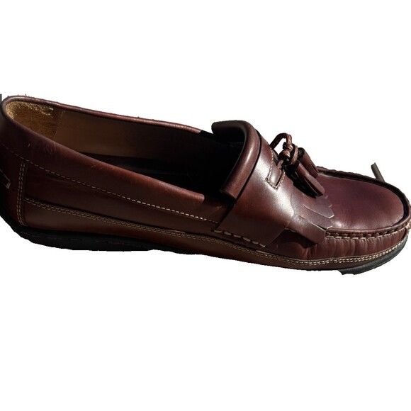 Johnston & Murphy Halsey Loafers Men\'s 11.5 M Brown Woven Kiltie Tassel 20-2394 main image 5